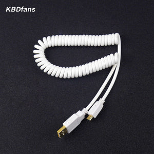 Mechanical keyboard coiled MINI USB cable.