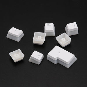 PBT white pudding backlit Keycaps