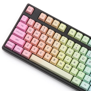 PBT rainbow dye-sub keycaps