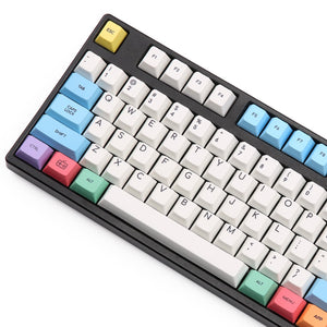 PBT cherry profile chalk  keycaps 123keys