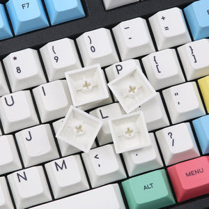 PBT cherry profile chalk  keycaps 123keys