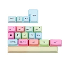 Load image into Gallery viewer, PBT rainbow dye-sub keycaps
