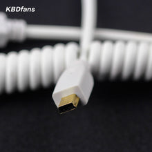 Load image into Gallery viewer, Mechanical keyboard coiled MINI USB cable.
