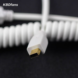 Mechanical keyboard coiled MINI USB cable.