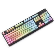 Load image into Gallery viewer, PBT rainbow dye-sub keycaps
