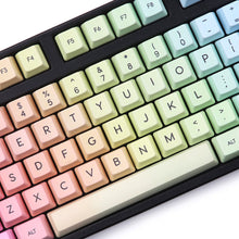 Load image into Gallery viewer, PBT rainbow dye-sub keycaps
