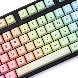 PBT rainbow dye-sub keycaps