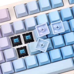 Blank blue keycap