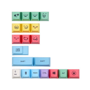 PBT cherry profile chalk  keycaps 123keys